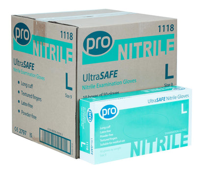 PRO UltraSAFE Violet Long Cuff Nitrile Gloves
