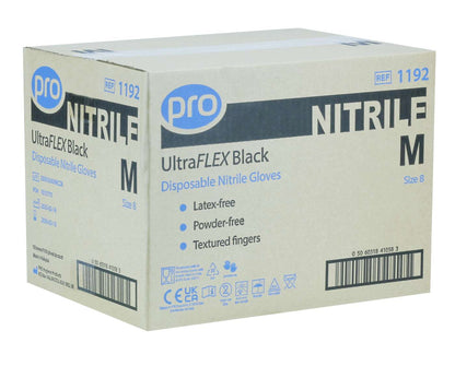 PRO UltraFLEX Black Nitrile Gloves