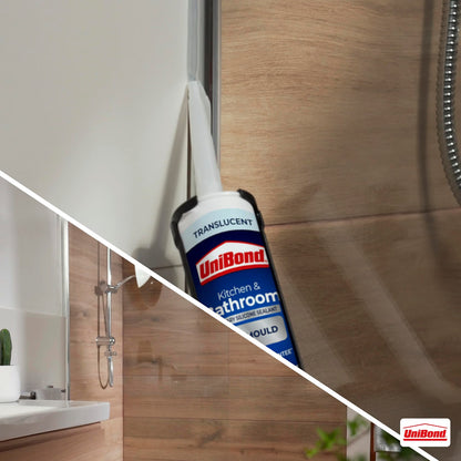 UniBond Kitchen and Bathroom, Anti mould Transparent Sealant