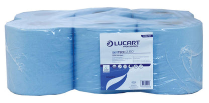 SkyTech 2 Ply Blue Centrefeed Roll 20cm x 150m