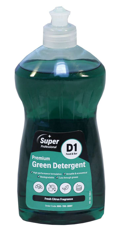 Premium Green Washing Up Liquid D1  12 x 500ml