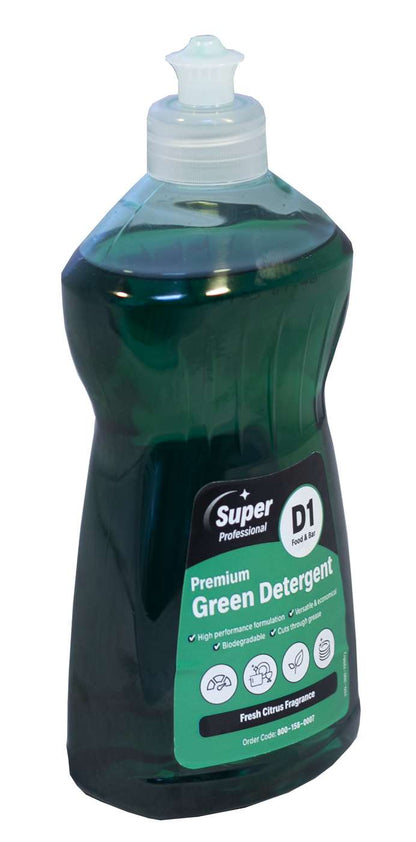 Premium Green Washing Up Liquid D1  12 x 500ml