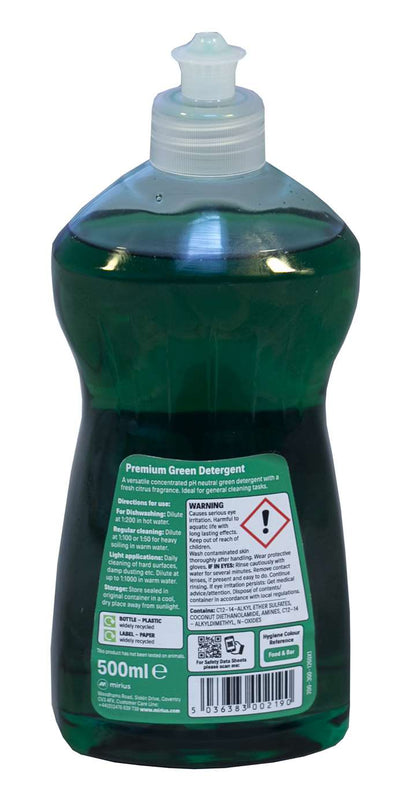 Premium Green Washing Up Liquid D1  12 x 500ml