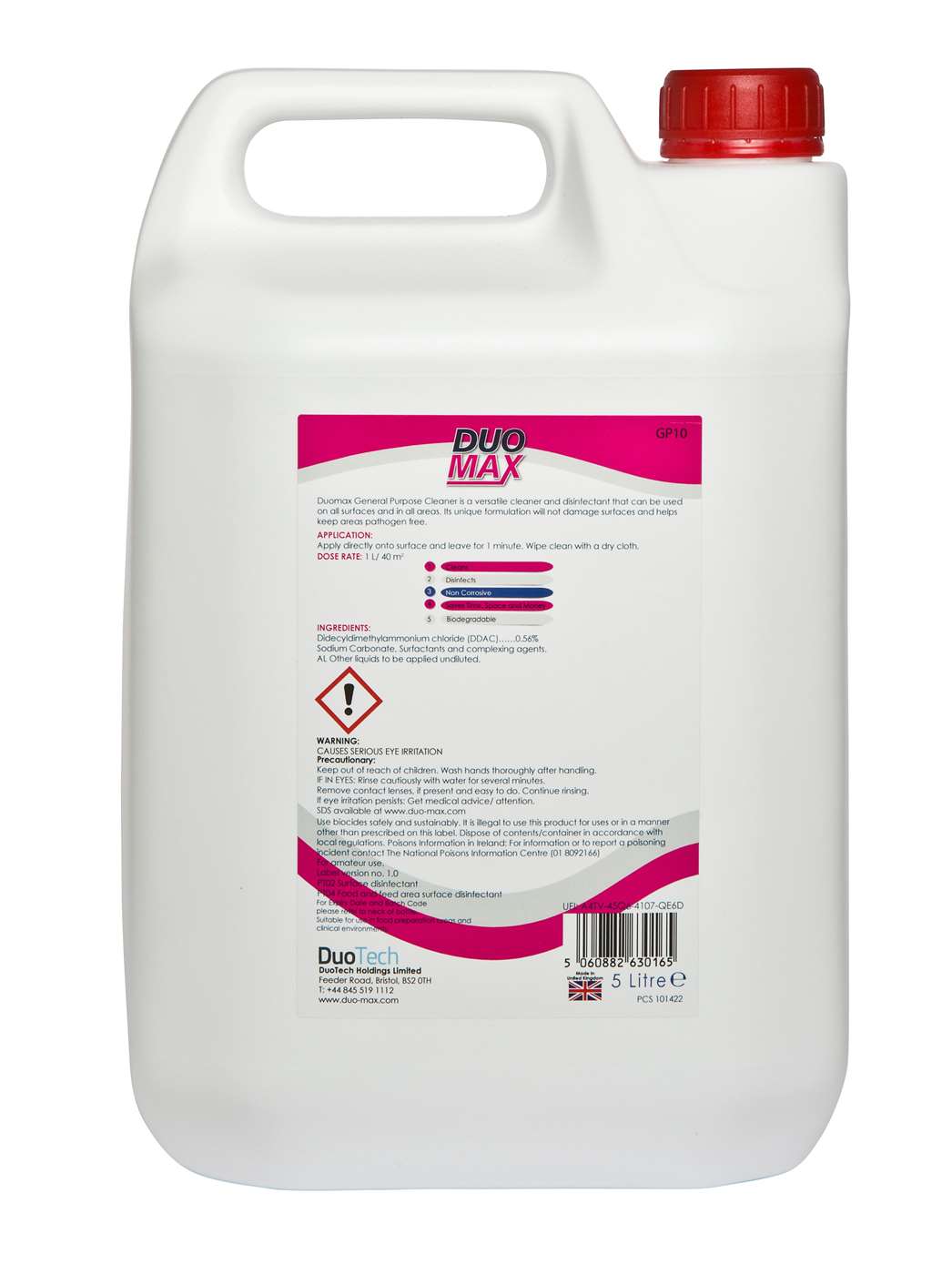 DuoMax General Purpose Cleaner and Disinfectant 2 x 5L