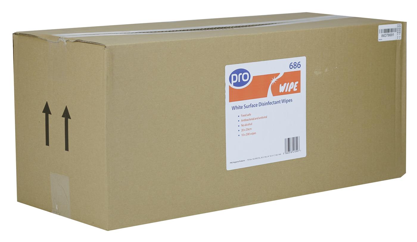 PRO Surface Disinfectant Wet Wipes 200 - Units: 10 x 200 wipes