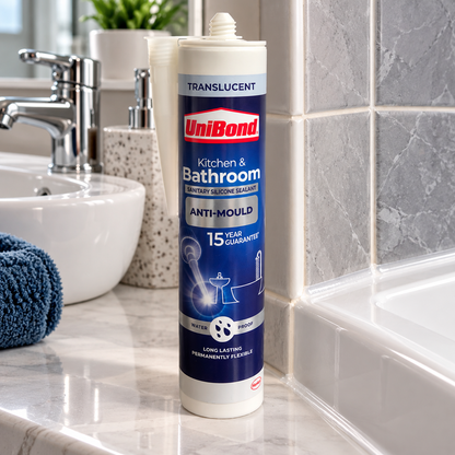 UniBond Kitchen and Bathroom, Anti mould Transparent Sealant